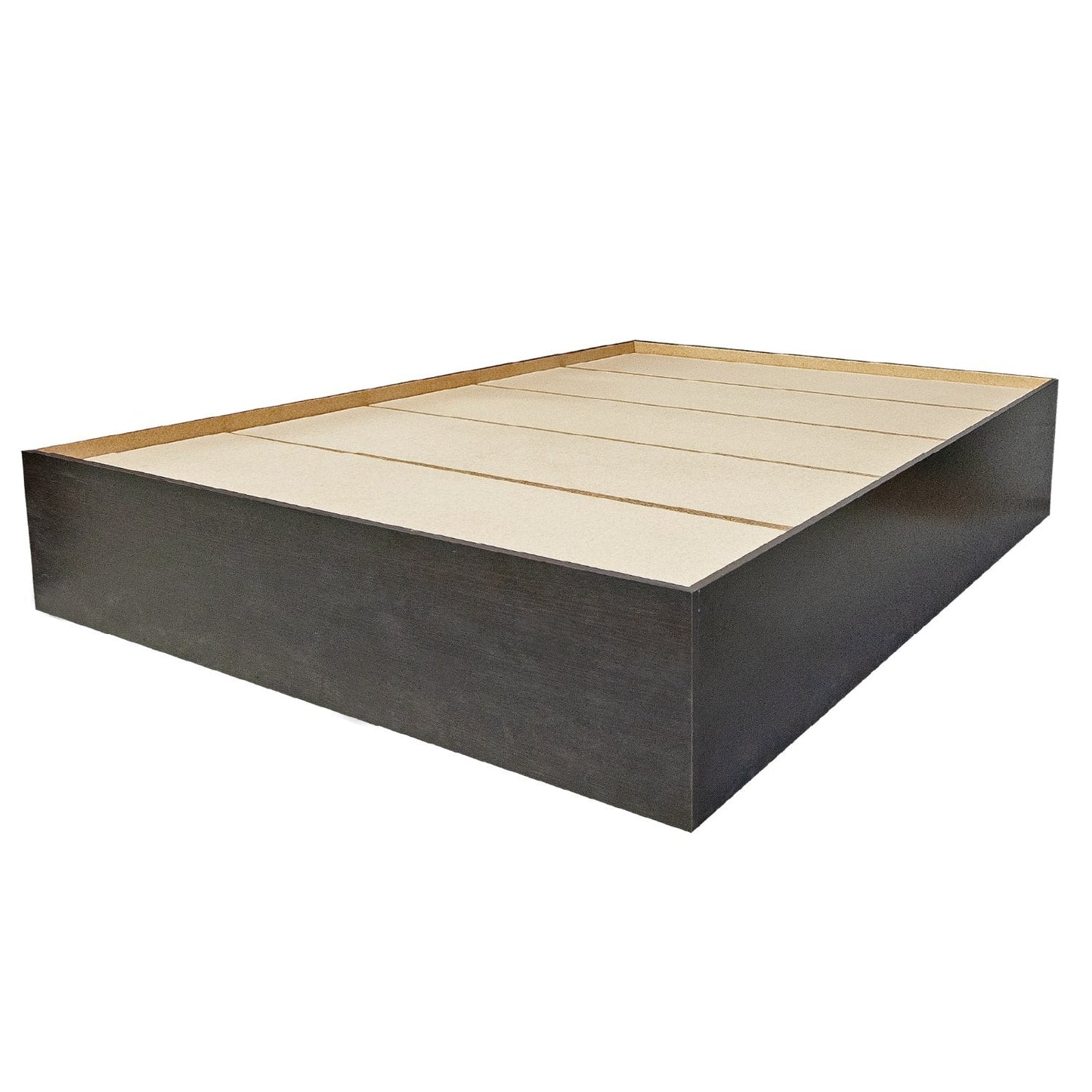 Canadian Made Platform Bed With Bookcase Headboard 1101