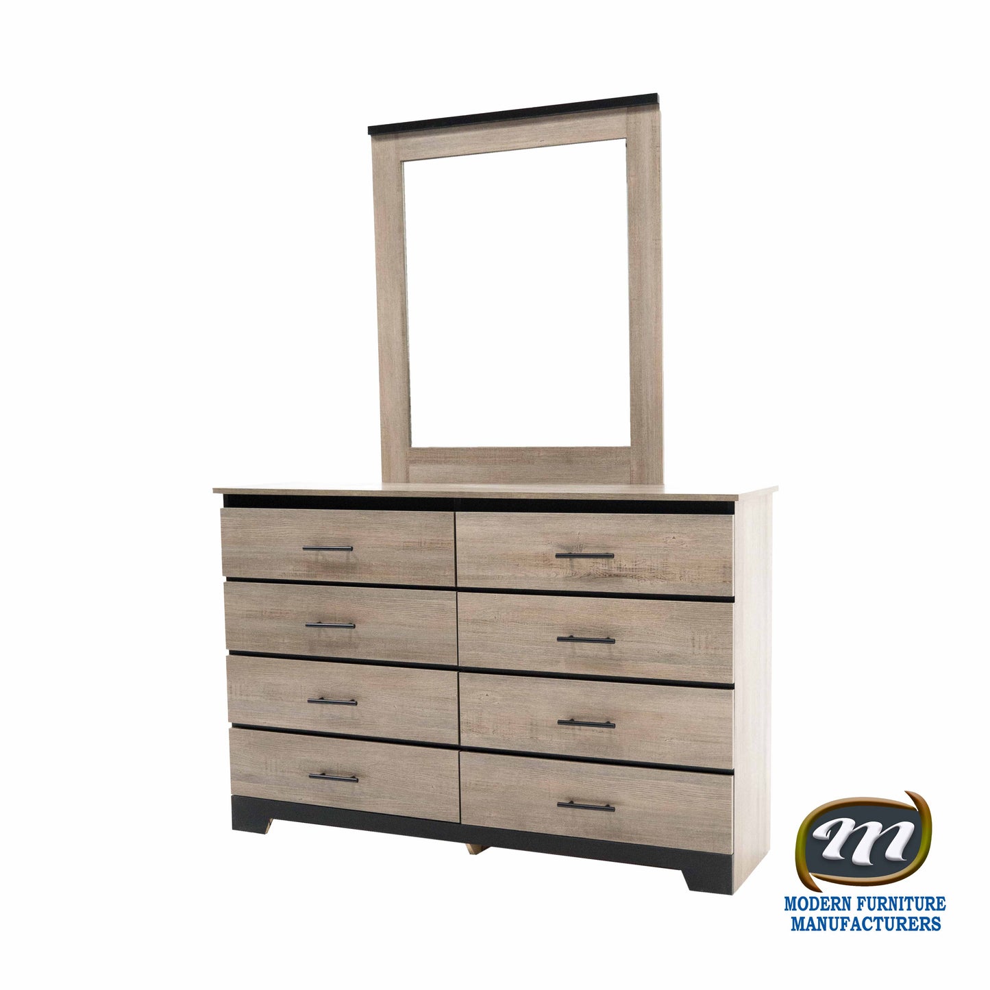 Canadian Made Two Tone Bedroom Set Continental Coast & Black 6741