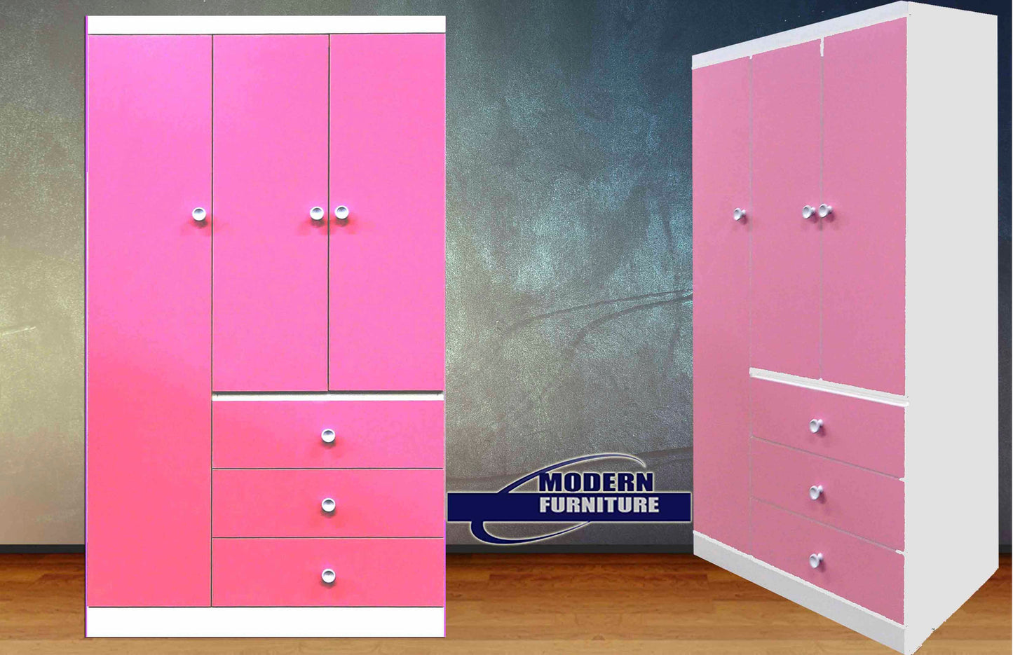 Canadian Made Armoire White & Pink 9000