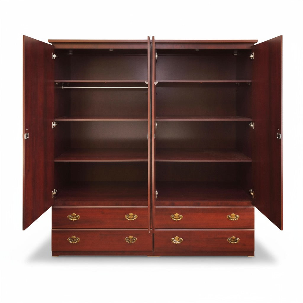 Candian Made Fully Assembled 4 Door Armoire with Drawer 650