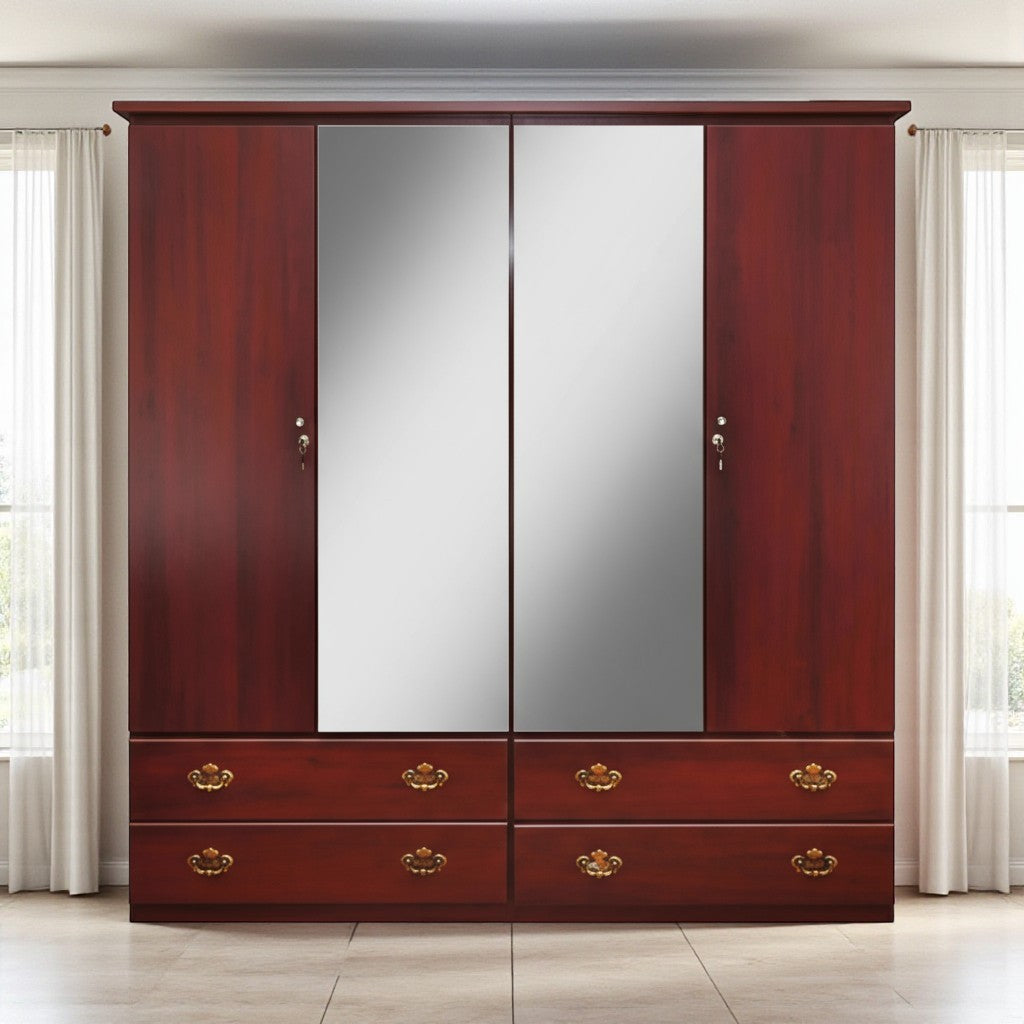 Candian Made Fully Assembled 4 Door Armoire with Drawer 650