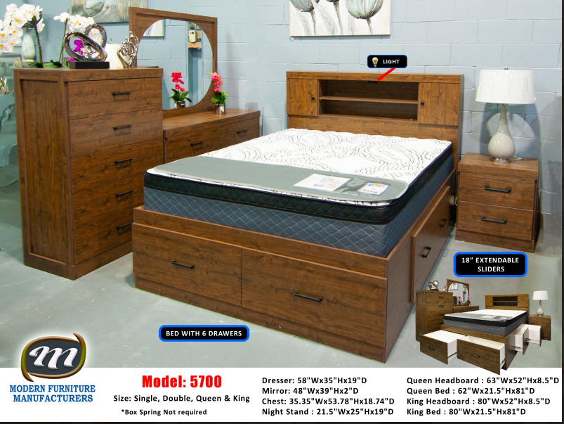 Canadian Made Bedroom Set 5700