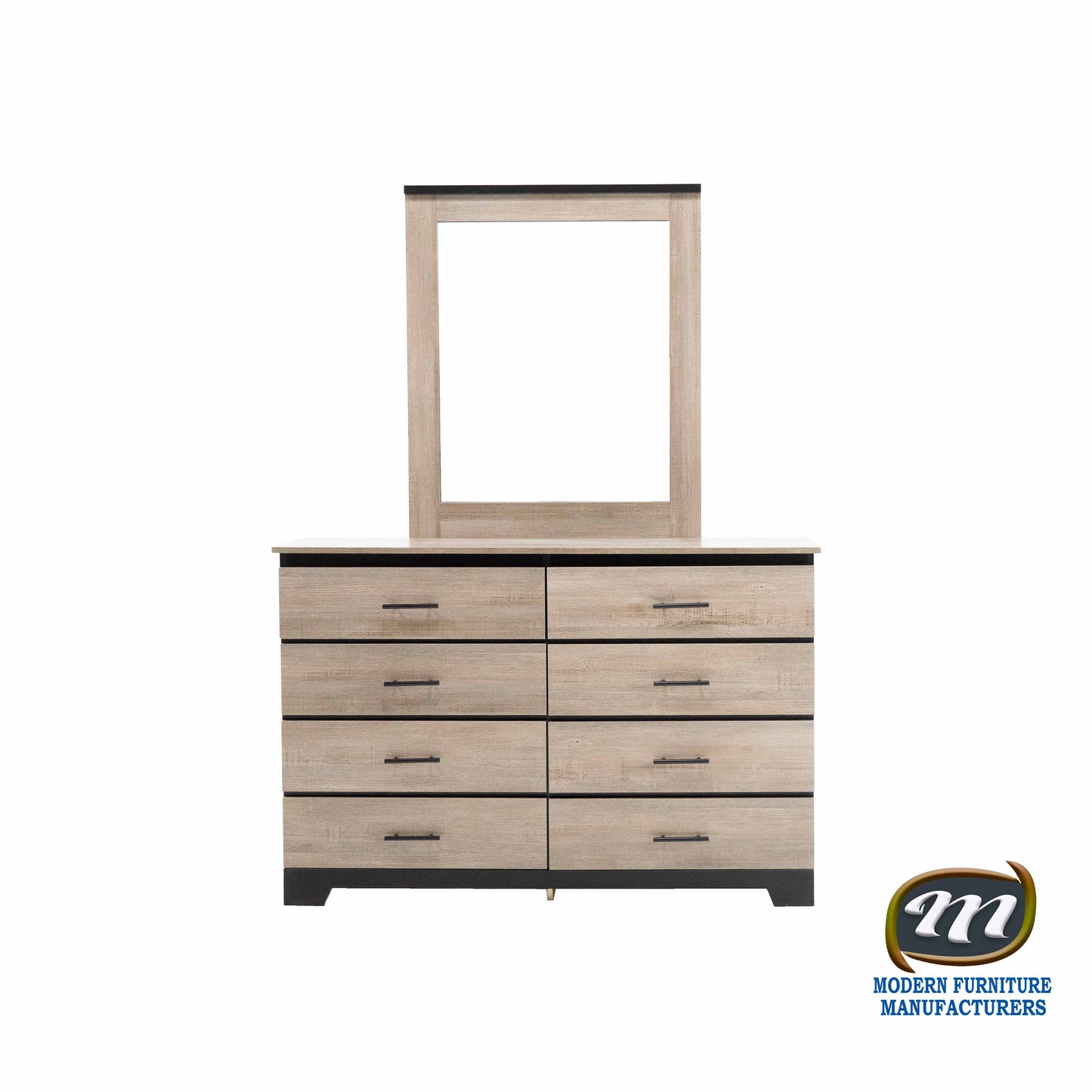 Canadian Made Two Tone Bedroom Set Continental Coast & Black 6741