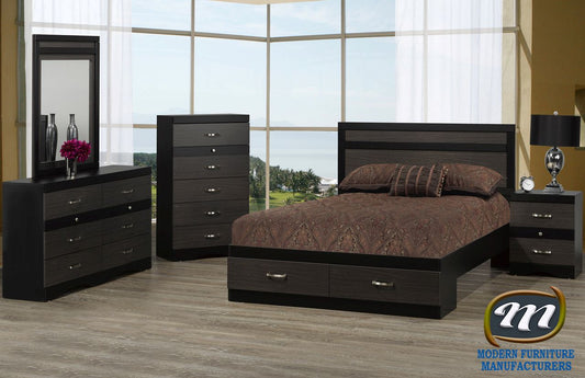 Canadian Made Bedroom Set Black/Tuxedo A9
