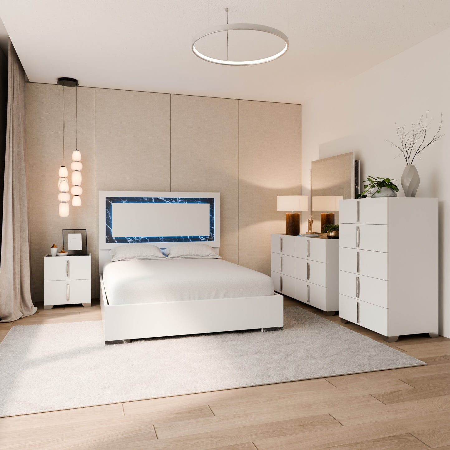Sandy Canadian Made Italian Style Lacquer Bedroom Set