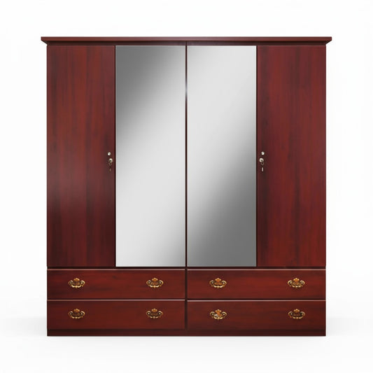 Candian Made Fully Assembled 4 Door Armoire with Drawer 650