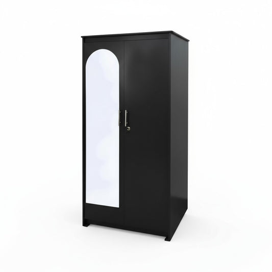 Canadian Made 2 Door Wardrobe with Mirror And Lock - 130
